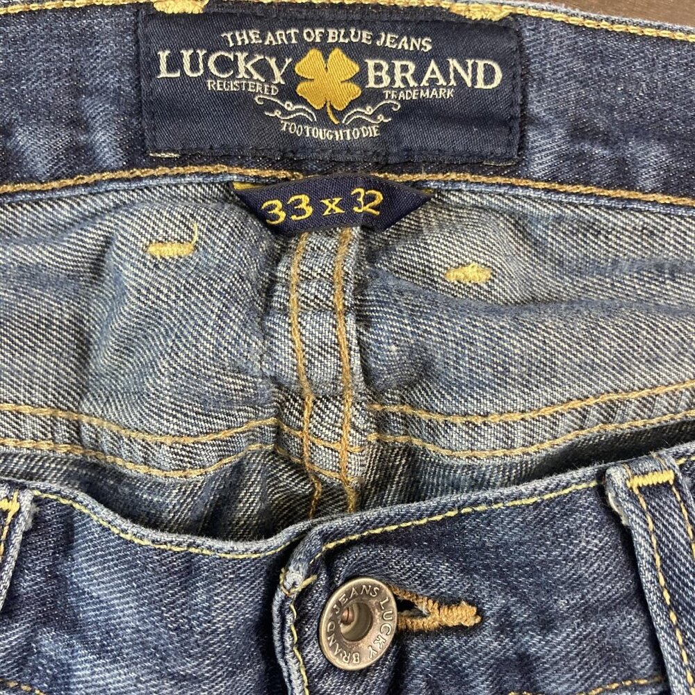 Lucky Brand Men's Straight Jeans - Blue 33x32- 221 Style - Picture 3 of 16